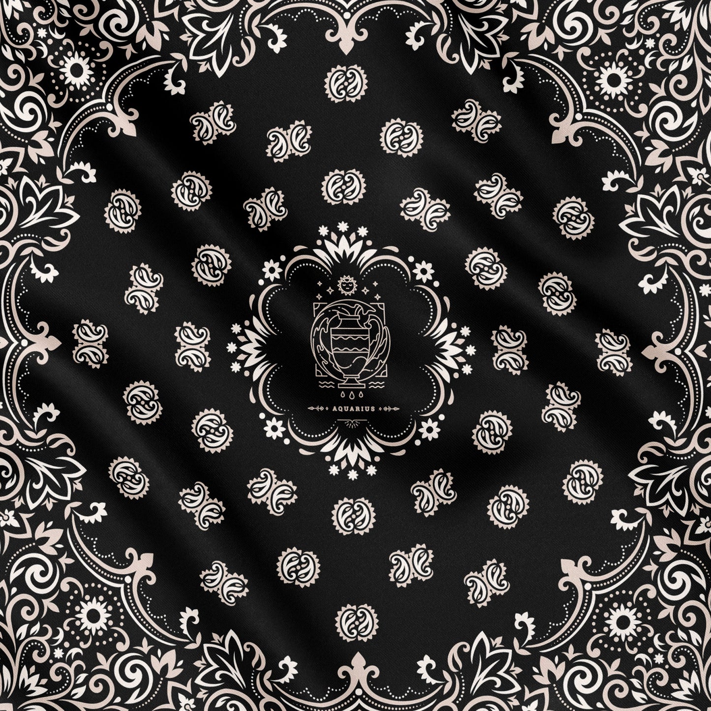 ACQUARIO - Foulard 90x90 in 100% seta