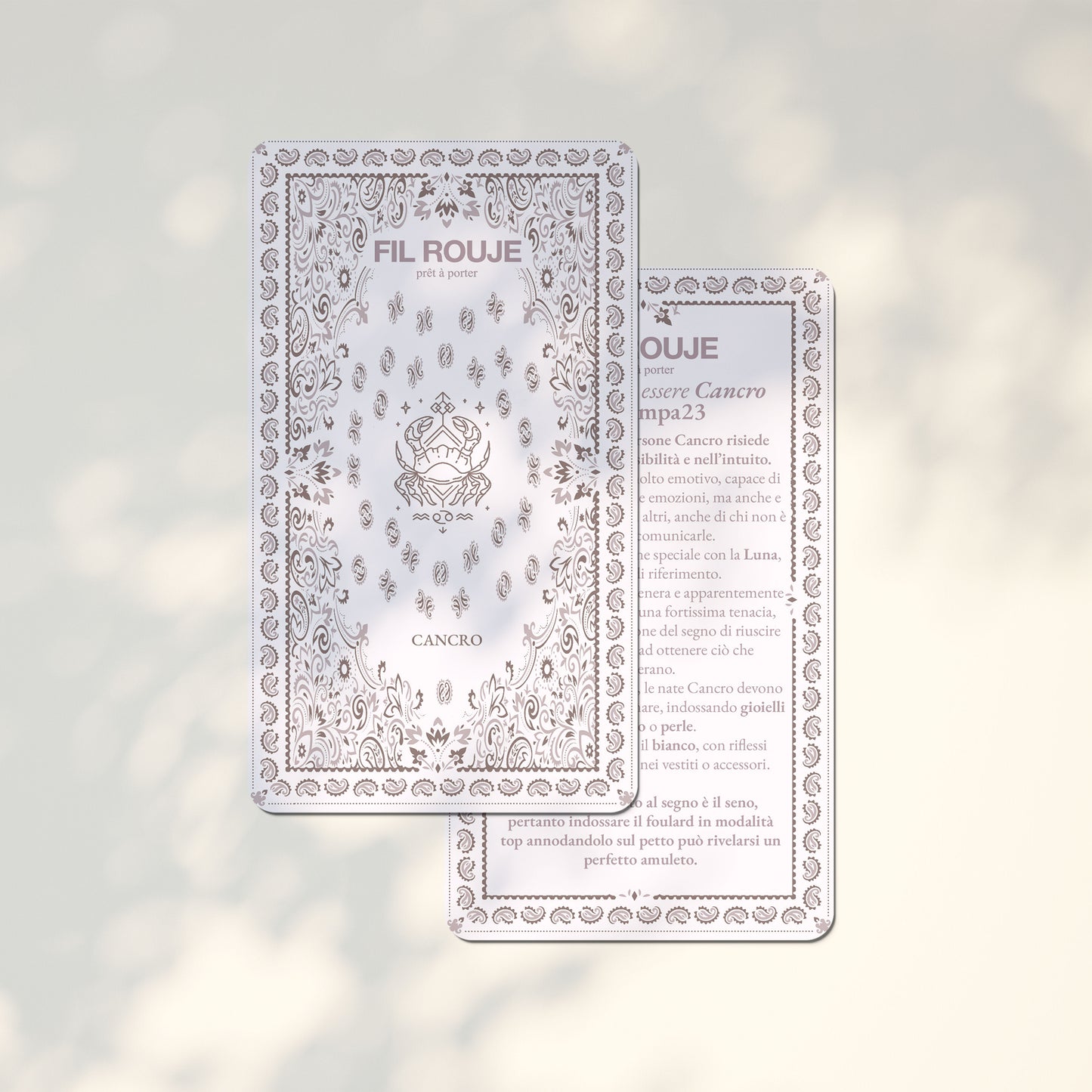 CANCRO - Foulard 90x90 in 100% seta