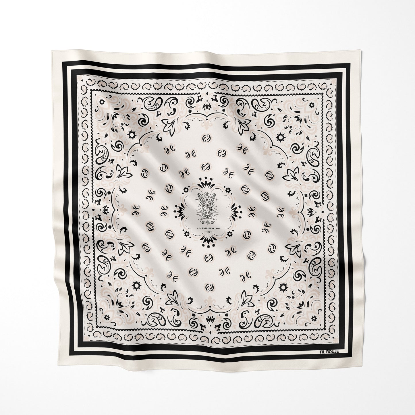 CAPRICORNO - Foulard 90x90 in 100% seta