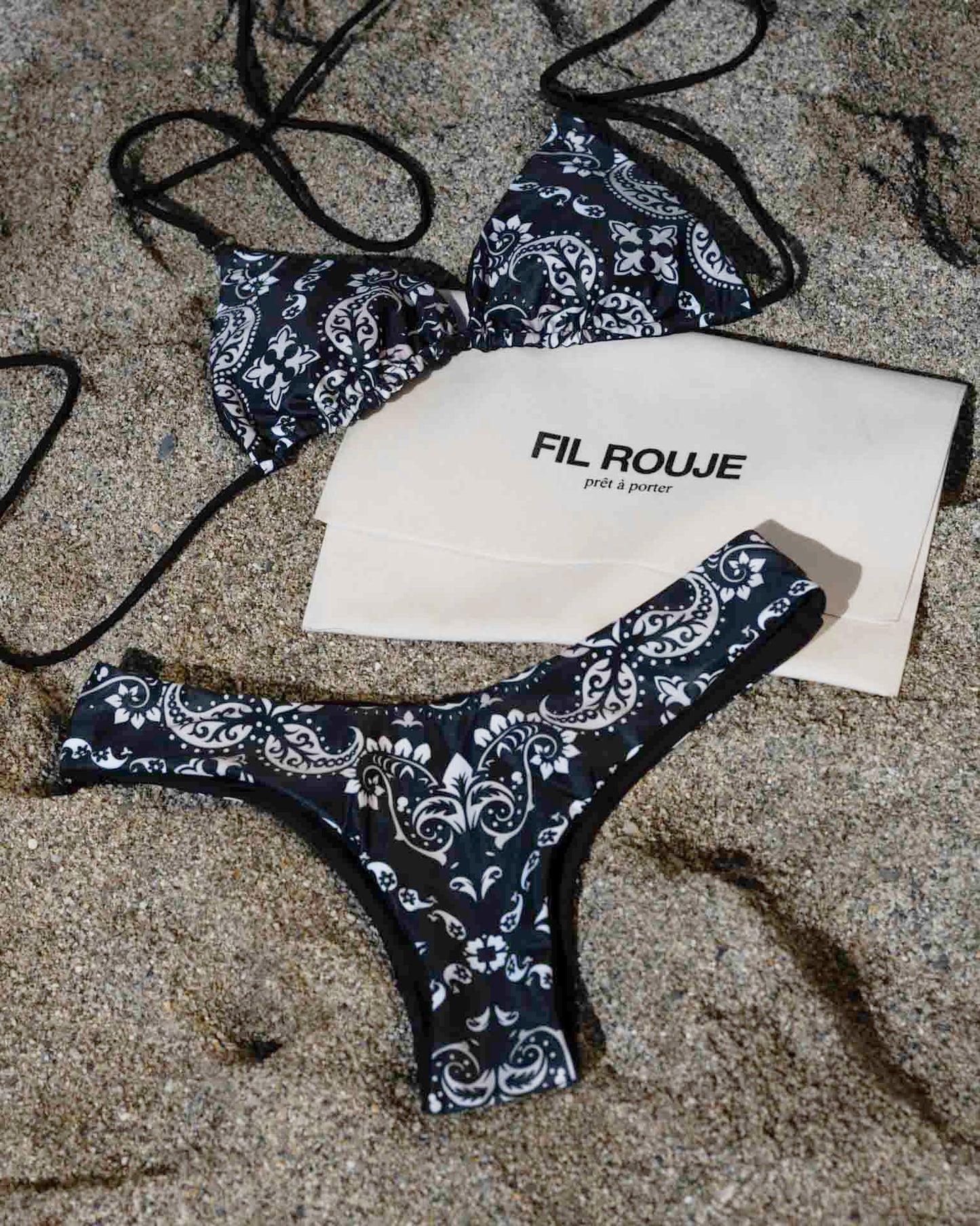 PORTOFINO - Costume bikini reversibile nero