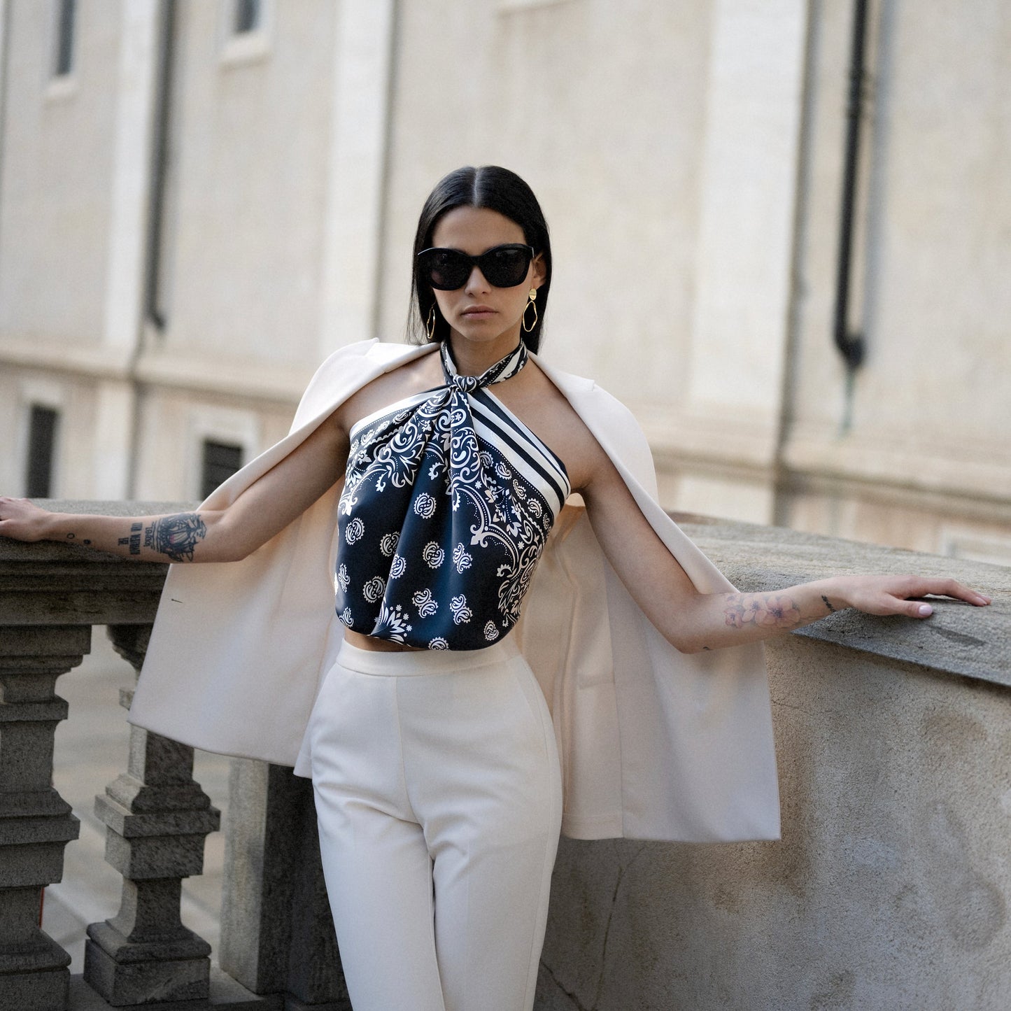 SCORPIONE - Foulard 90x90 in 100% seta