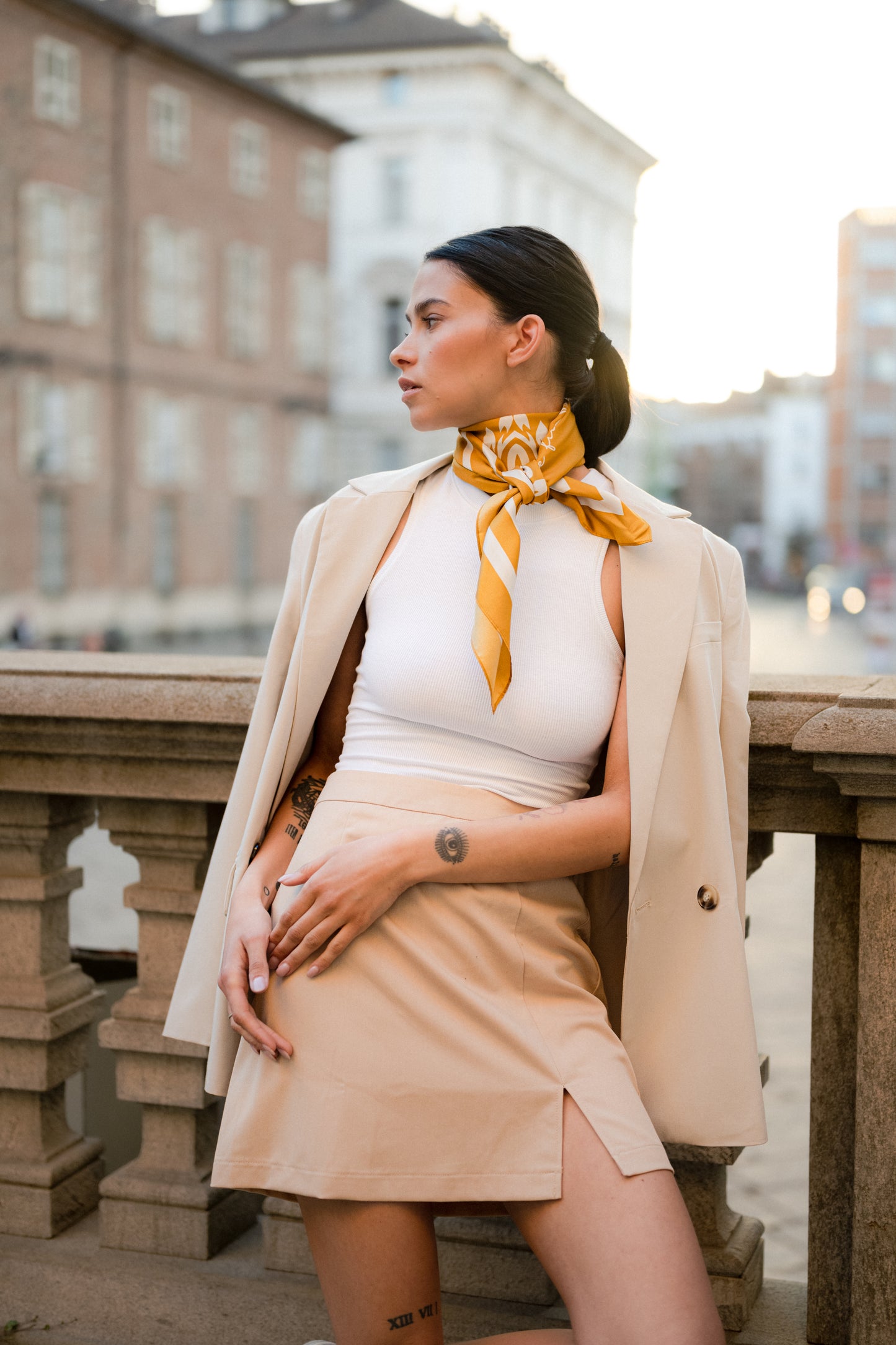 Bella-Foulard 90x90 in 100% seta