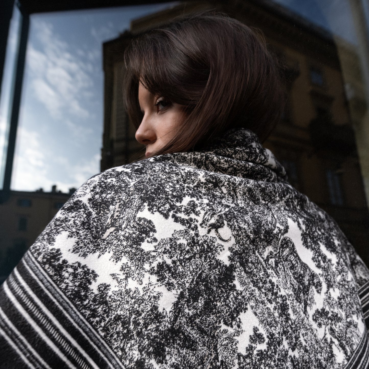 Pashmina Toile de Jouy