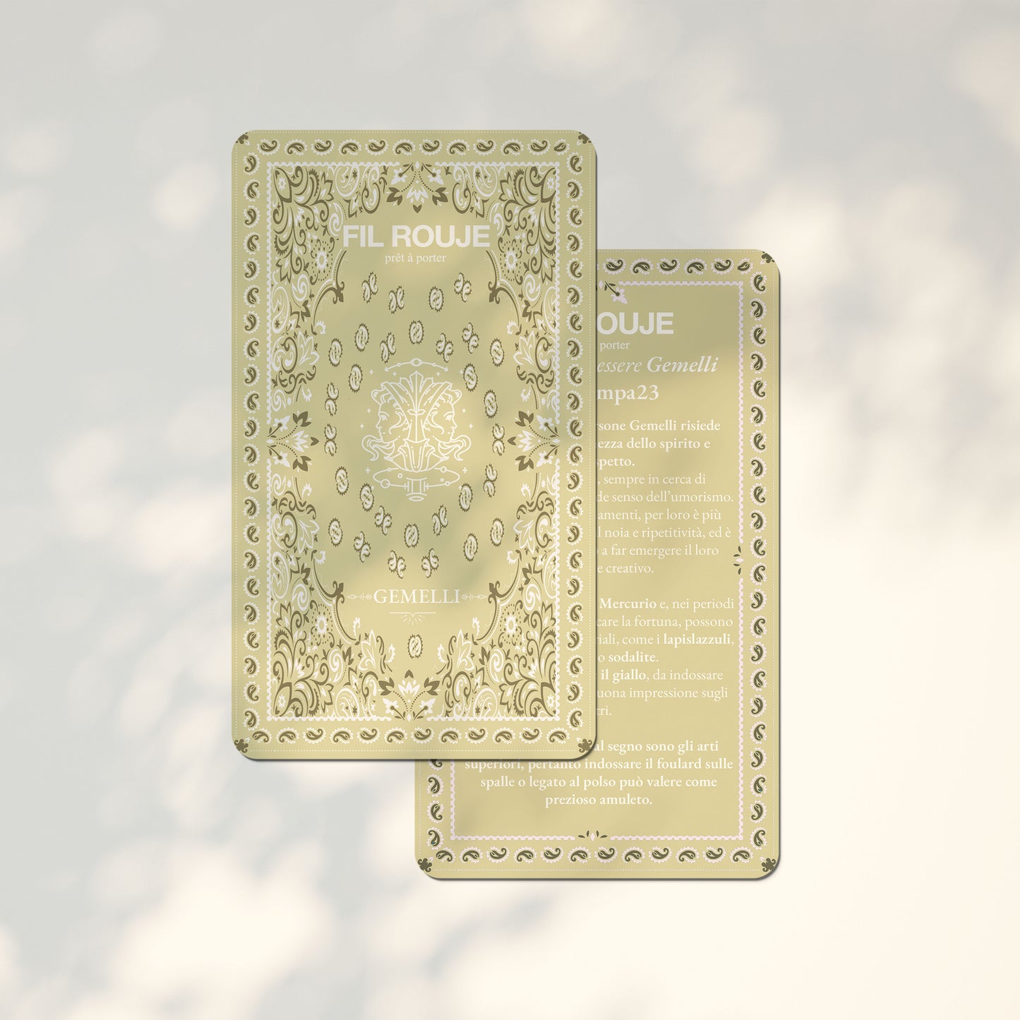 GEMELLI - Foulard 90x90 in 100% seta