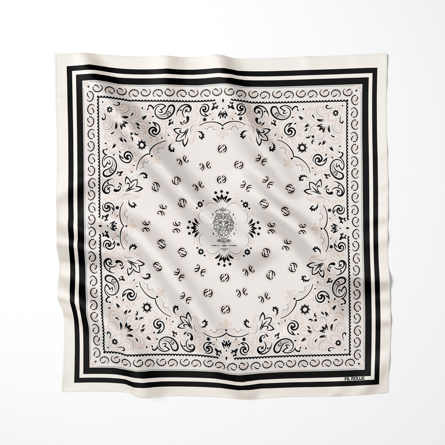 LEONE - Foulard 90x90 in 100% seta