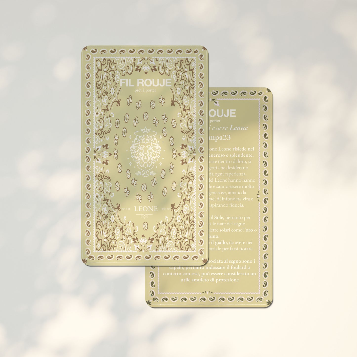 LEONE - Foulard 90x90 in 100% seta
