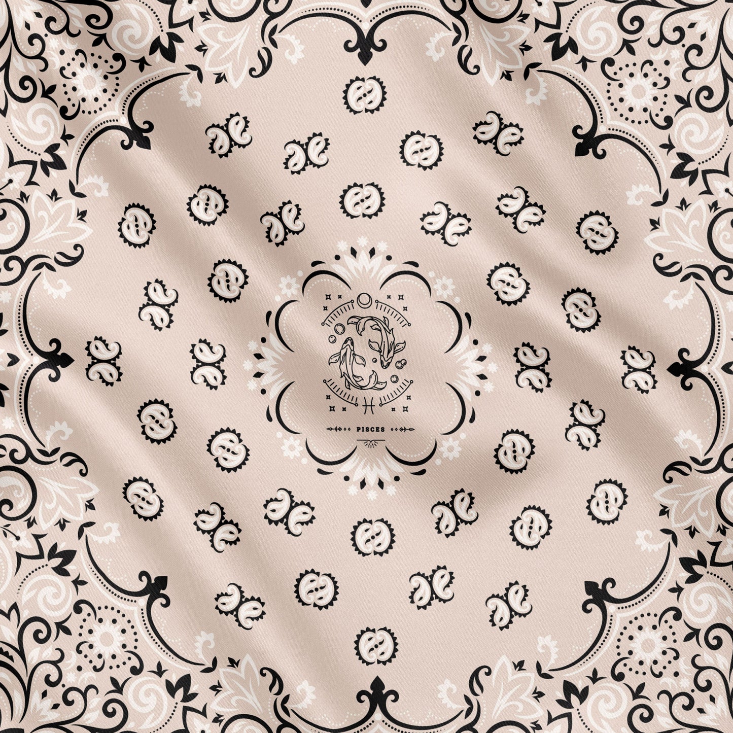 PESCI - Foulard 90x90 in 100% seta