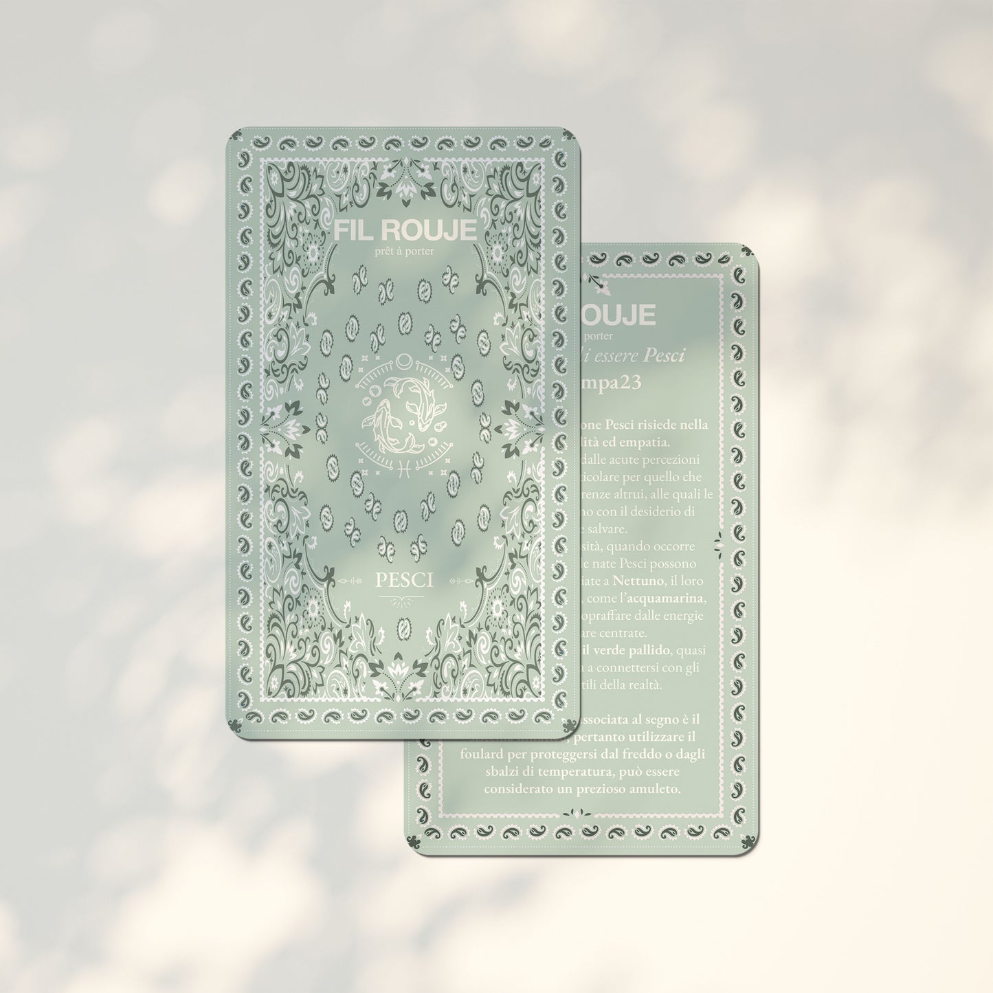PESCI - Foulard 90x90 in 100% seta