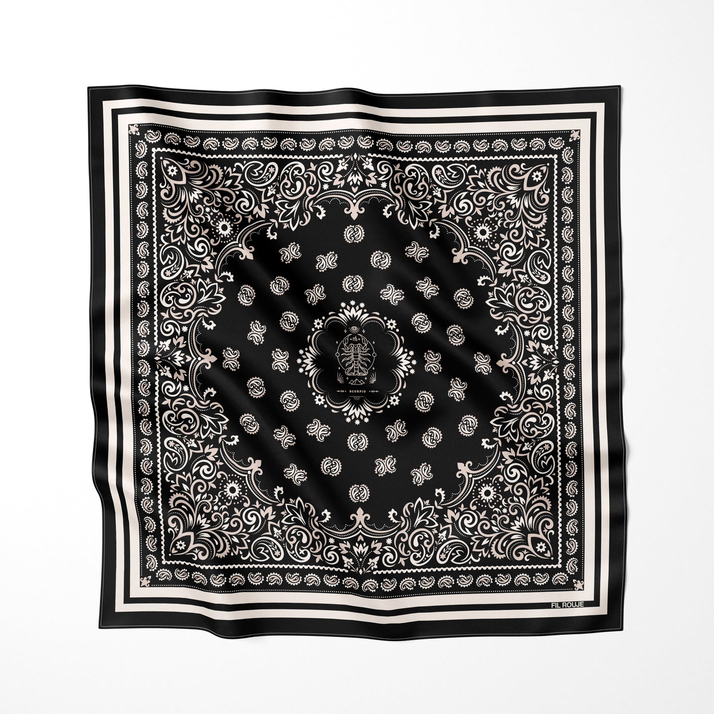 SCORPIONE - Foulard 90x90 in 100% seta