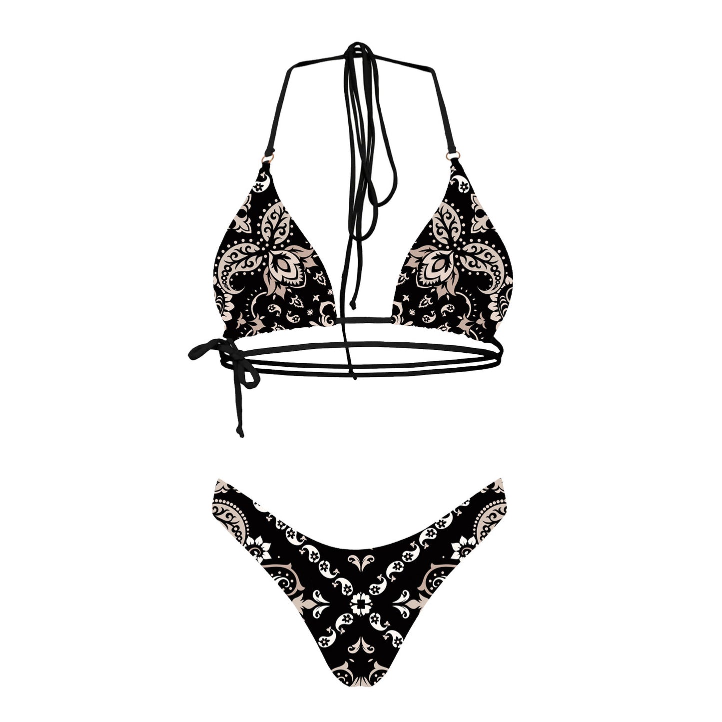 PORTOFINO - Costume bikini reversibile fantasia