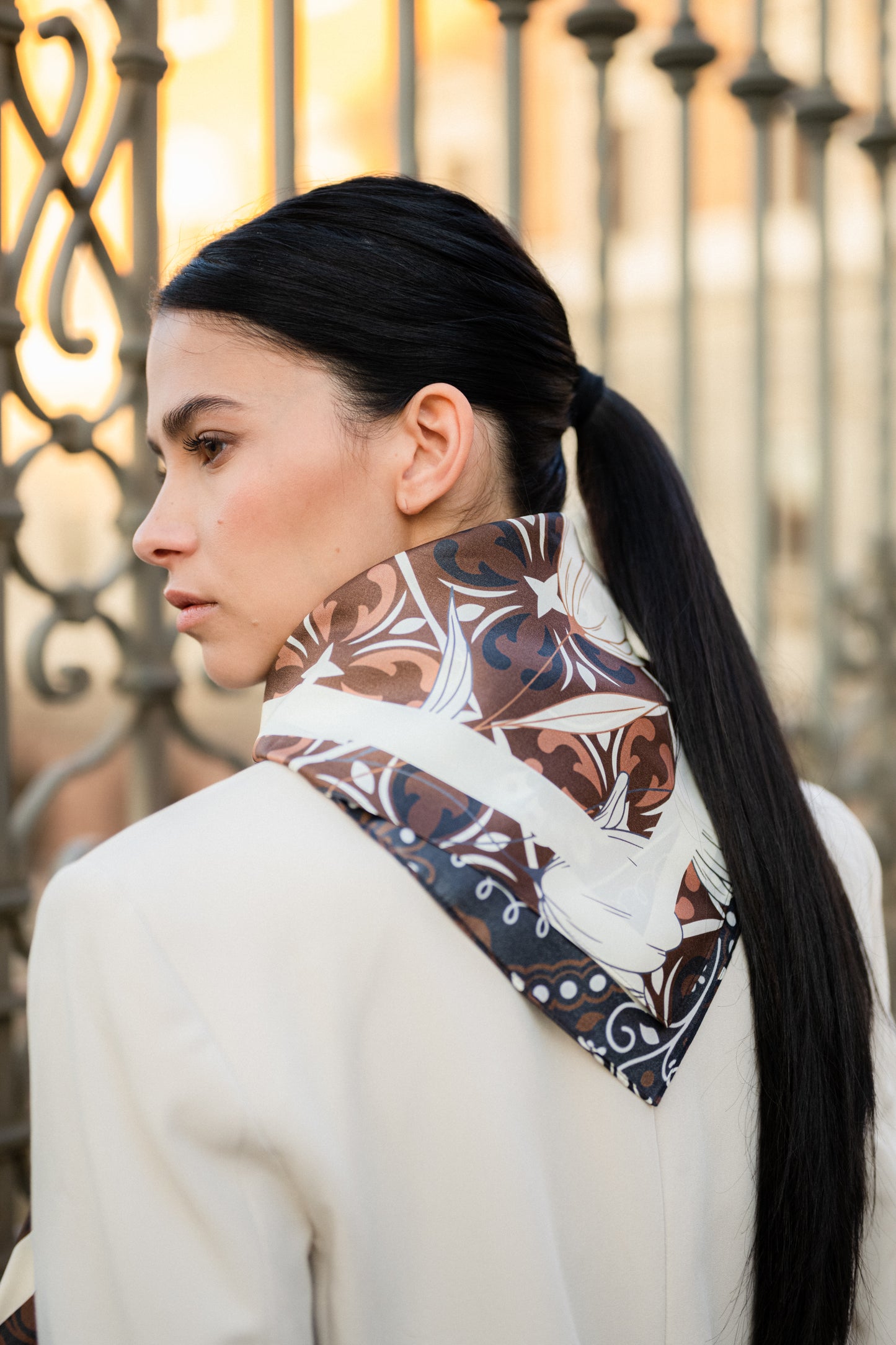 Cora-Foulard 90x90 in 100% seta